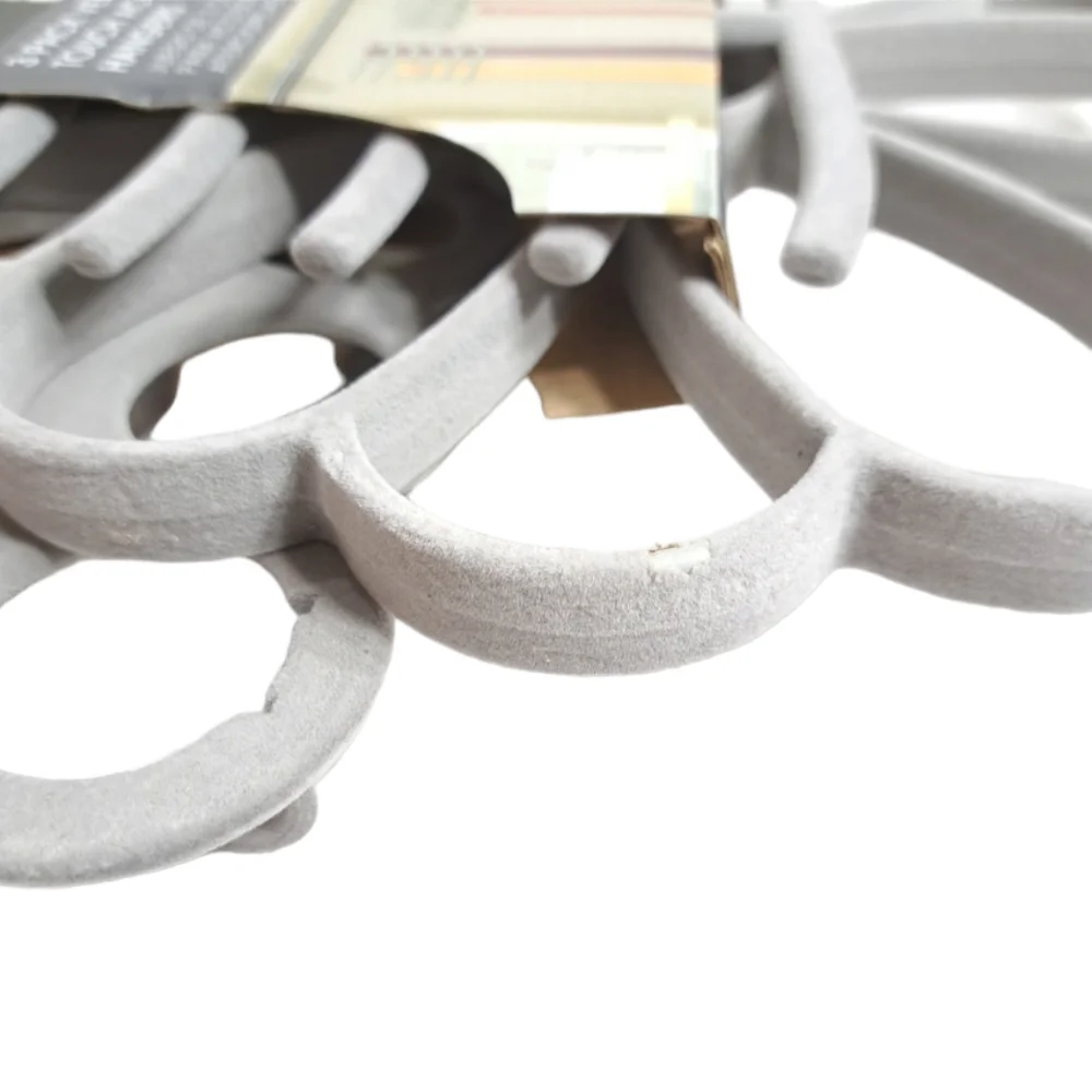 Easy Home 3 Pack Velvet Touch Accessory Grey Hangers For Scarfs, Belts & Ties‎